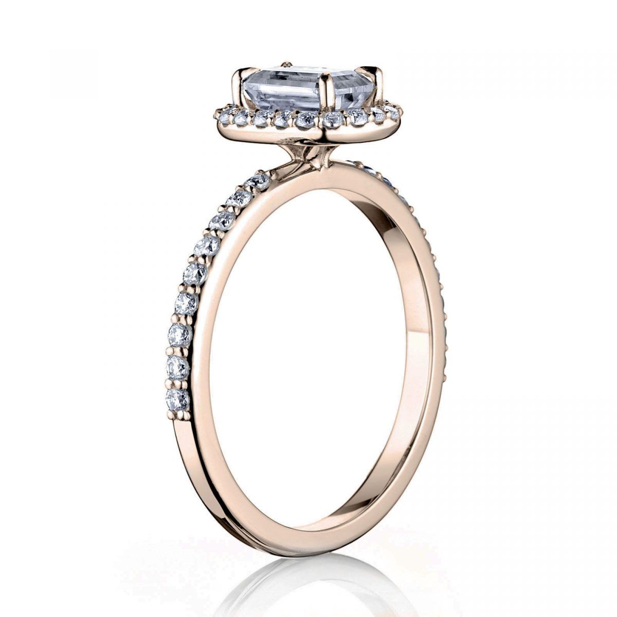 Prsteň Rebecca - ružové zlato s prírodnými diamantmi