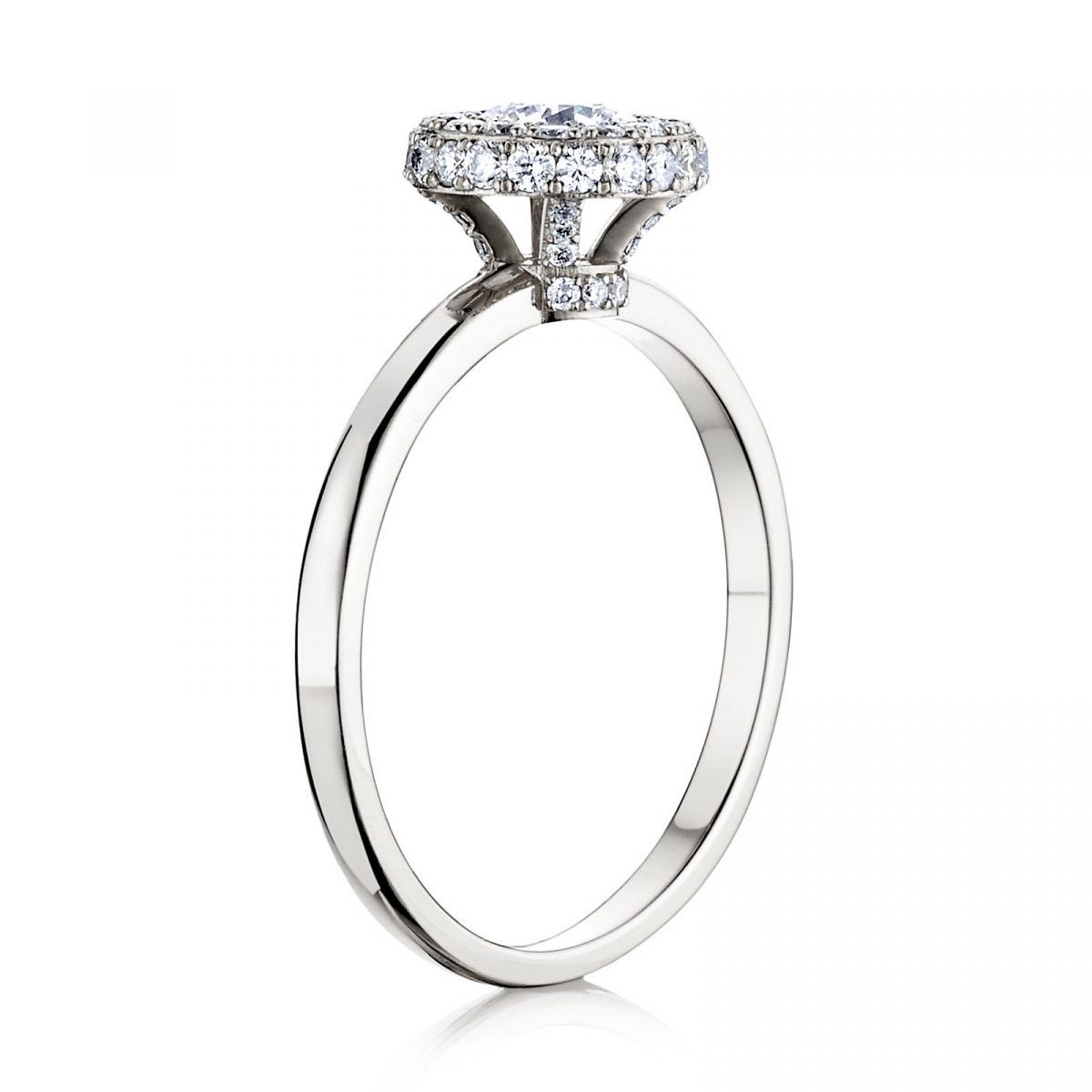 Prsteň Kendall - biele zlato s prírodnými diamantmi