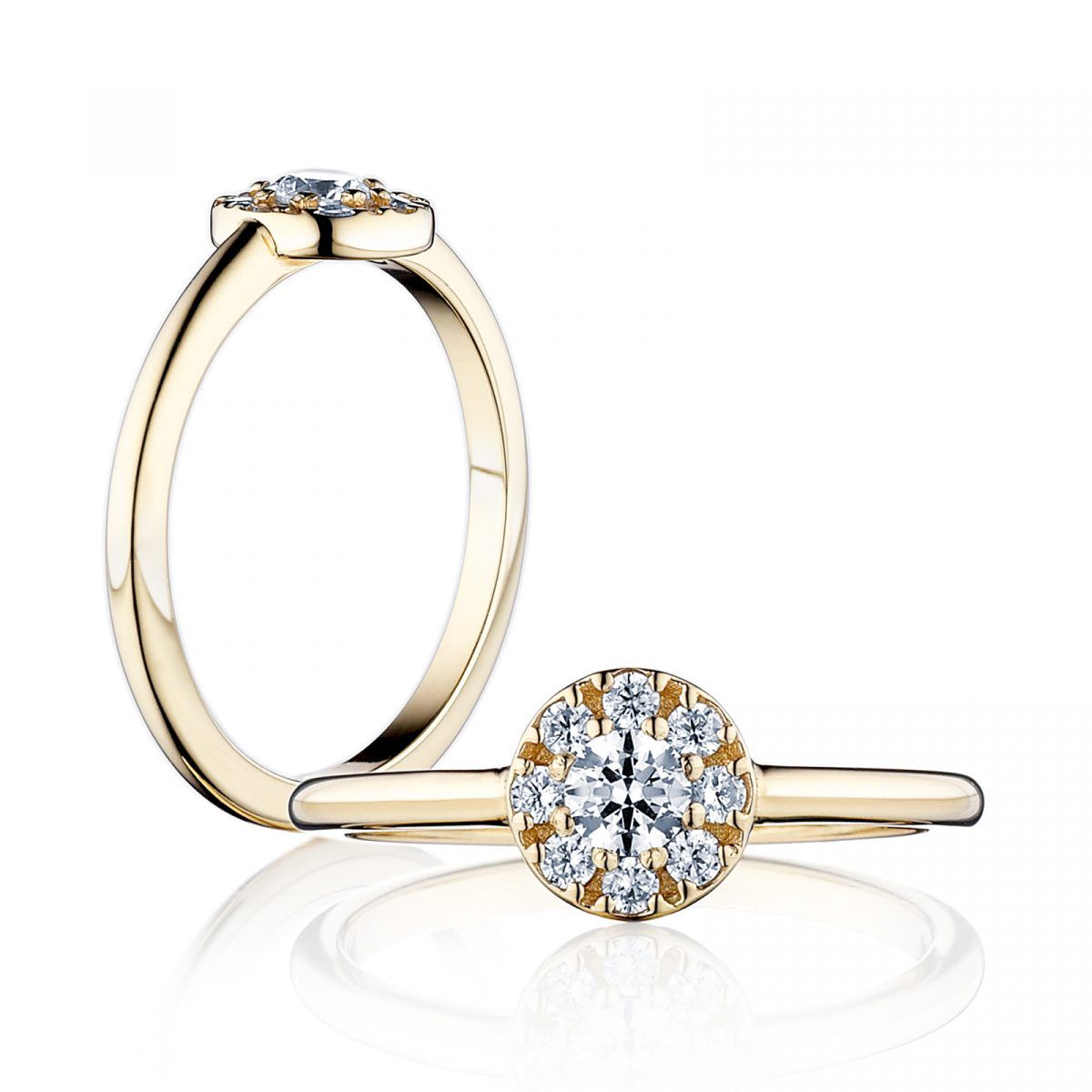 Prsteň Sierra - žlté zlato s prírodným diamantom