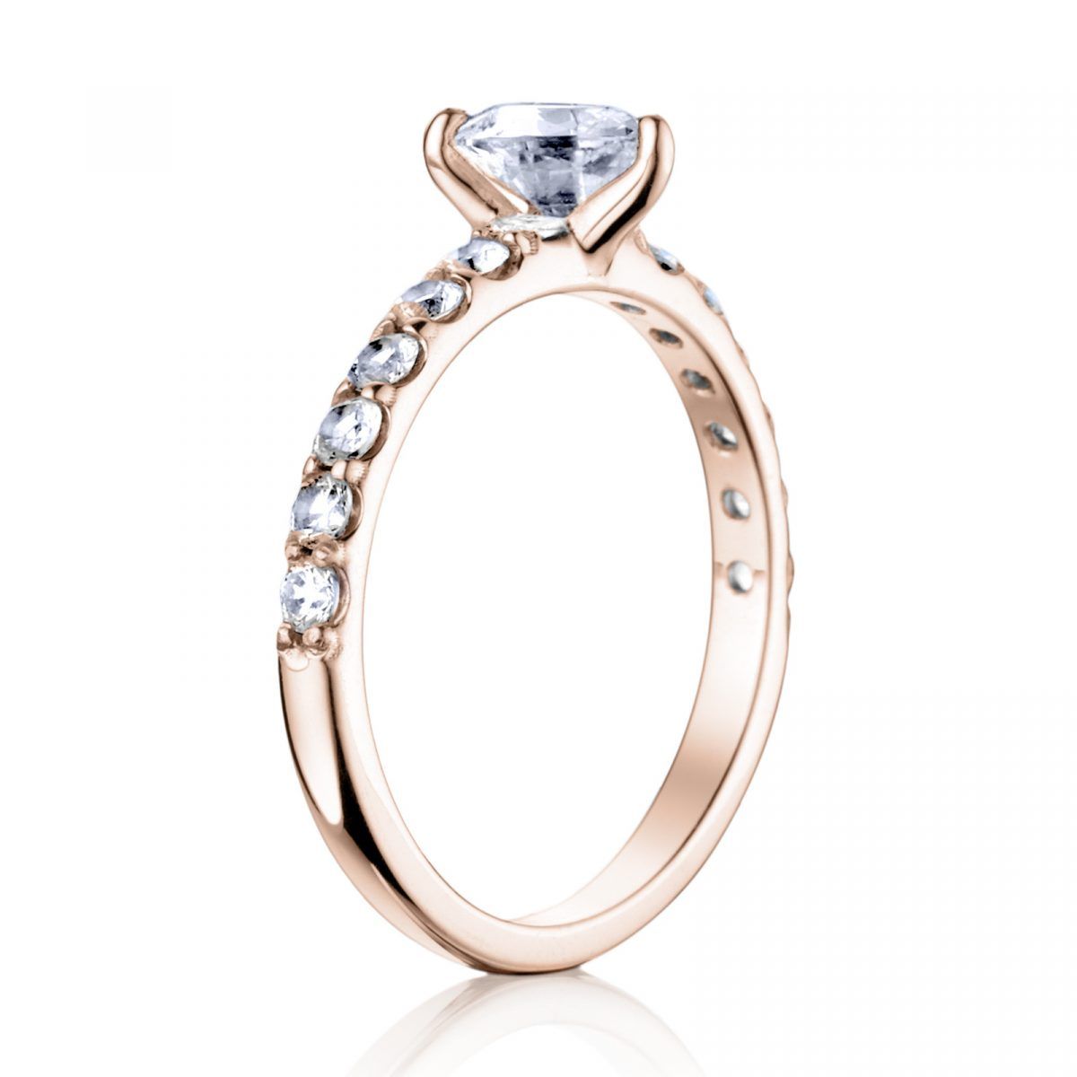 Prsteň Regina - ružové zlato s prírodným diamantom