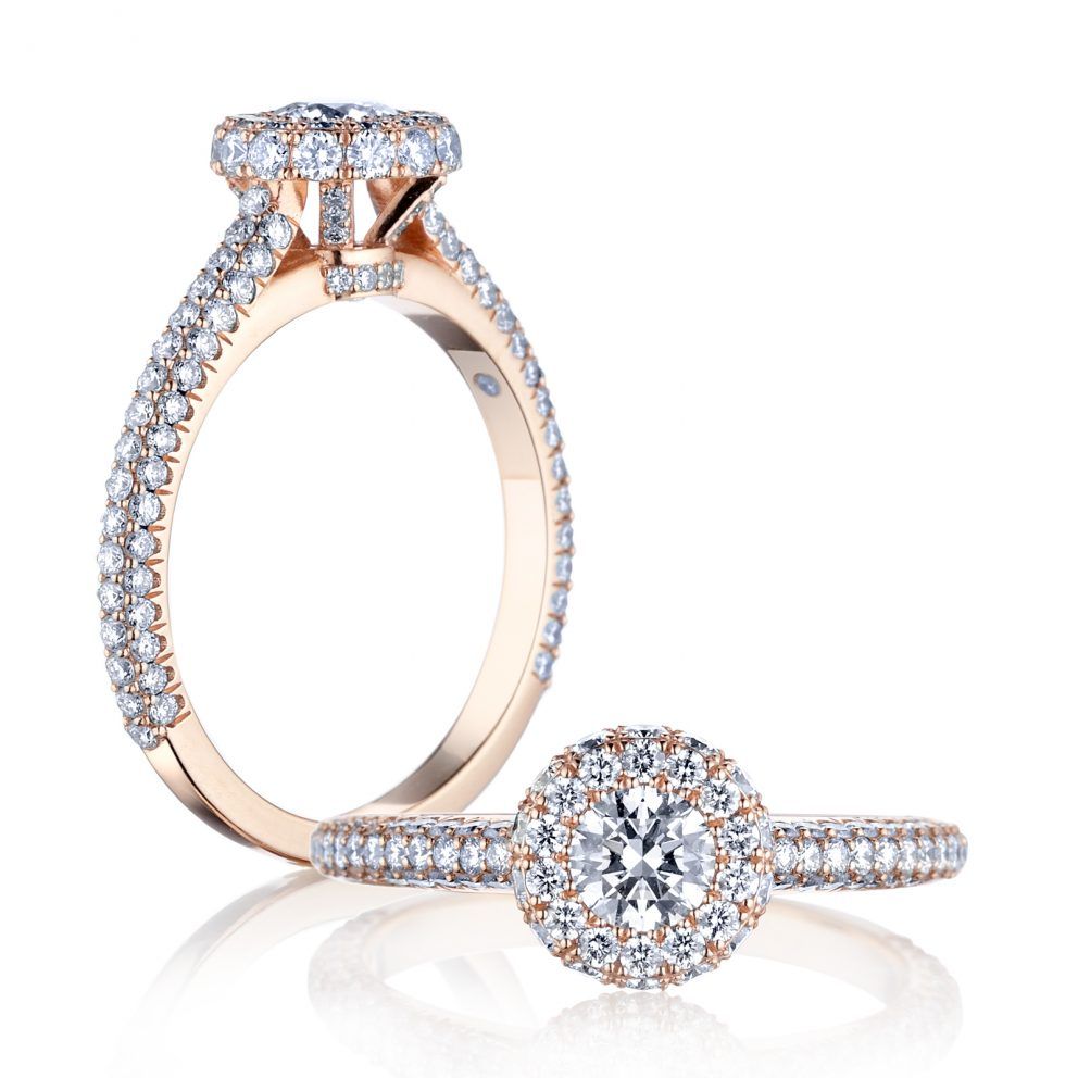 Prsteň Charlotte - ružové zlato s prírodnými diamantmi