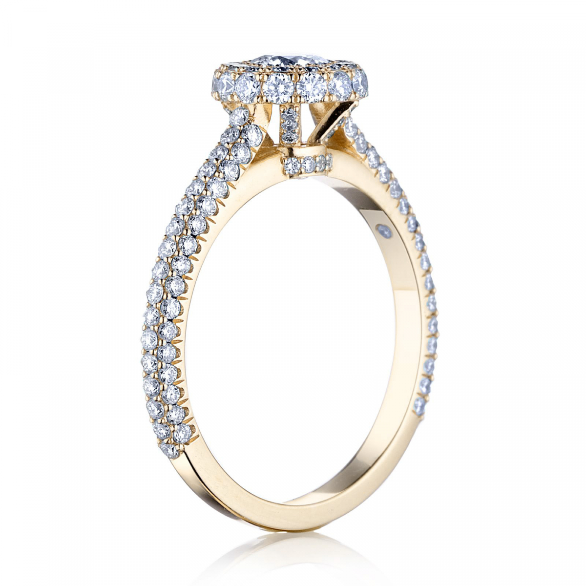 Prsteň Charlotte - žlté zlato s prírodnými diamantmi
