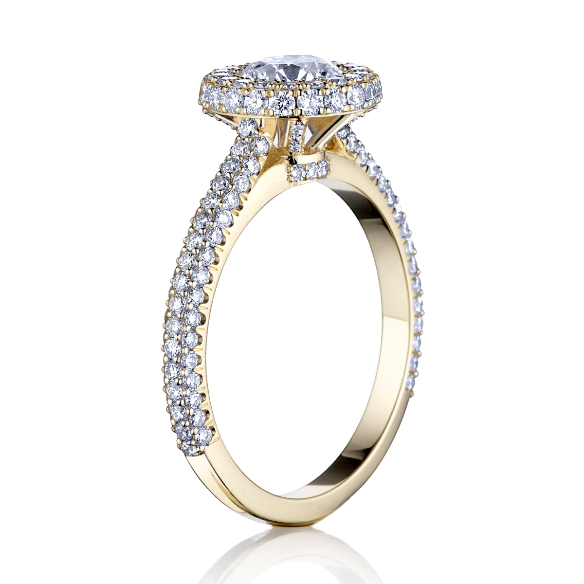 Prsteň Jasmina - žlté zlato s prírodným diamantom