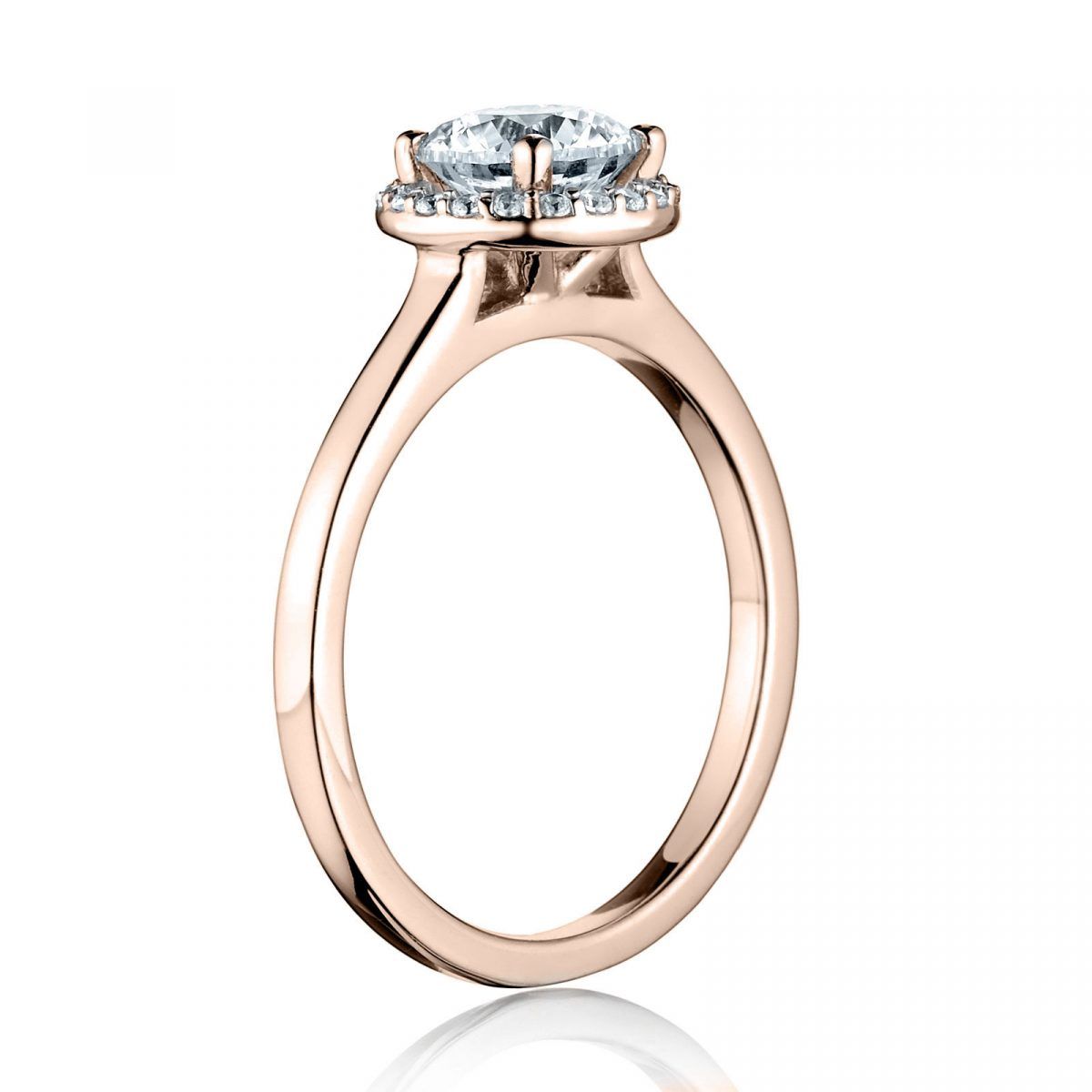 Prsteň Dakota - ružové zlato s prírodným diamantom