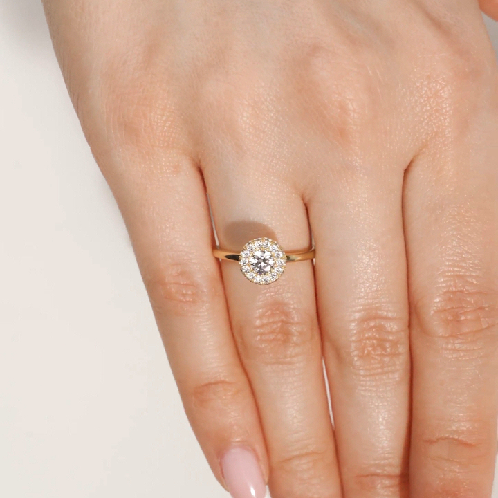 Prsteň Kendall - žlté zlato s prírodnými diamantmi