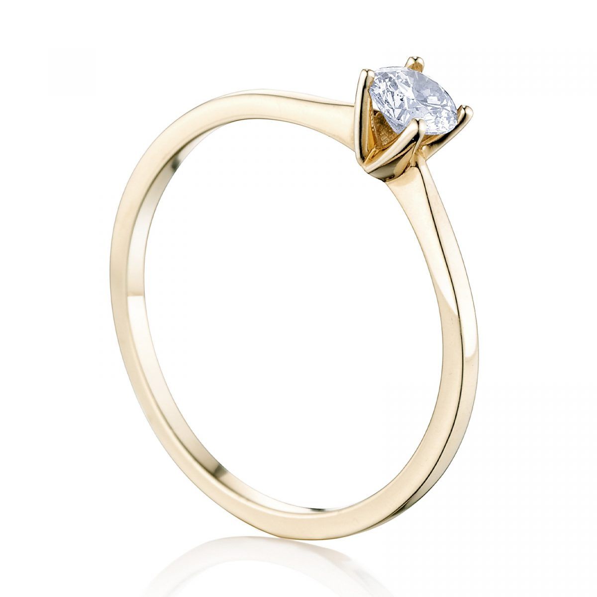 Prsteň Sofia - žlté zlato s diamantom