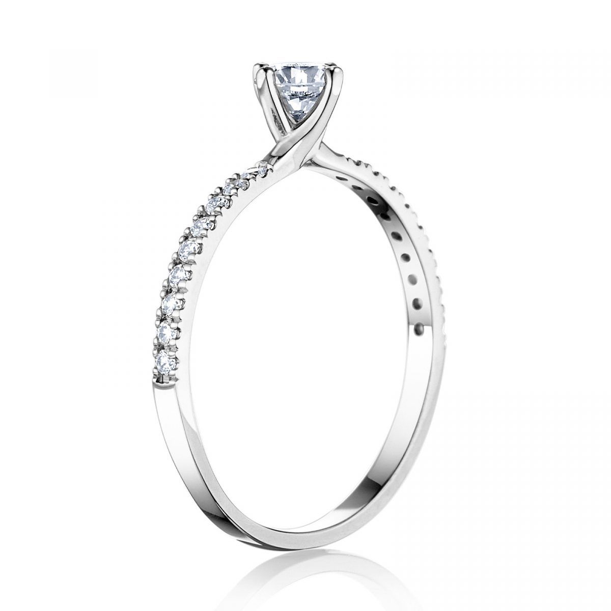 Prsteň Pia - biele zlato s prírodnými diamantmi