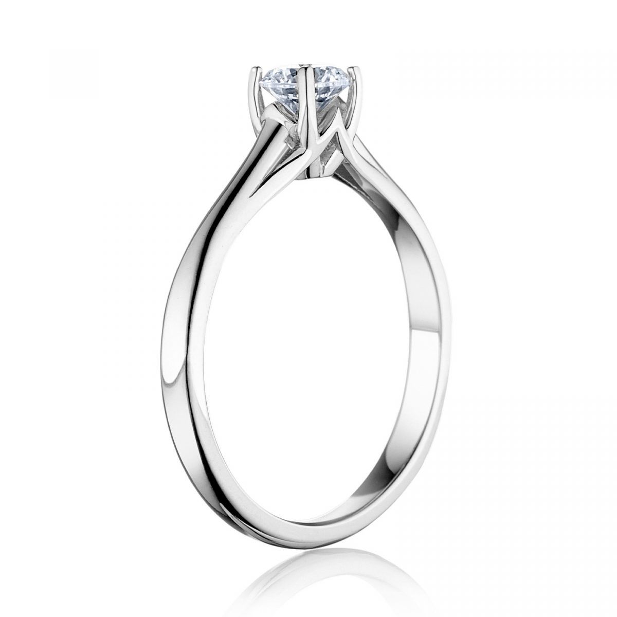 Prsteň Michelle - biele zlato s prírodným diamantom
