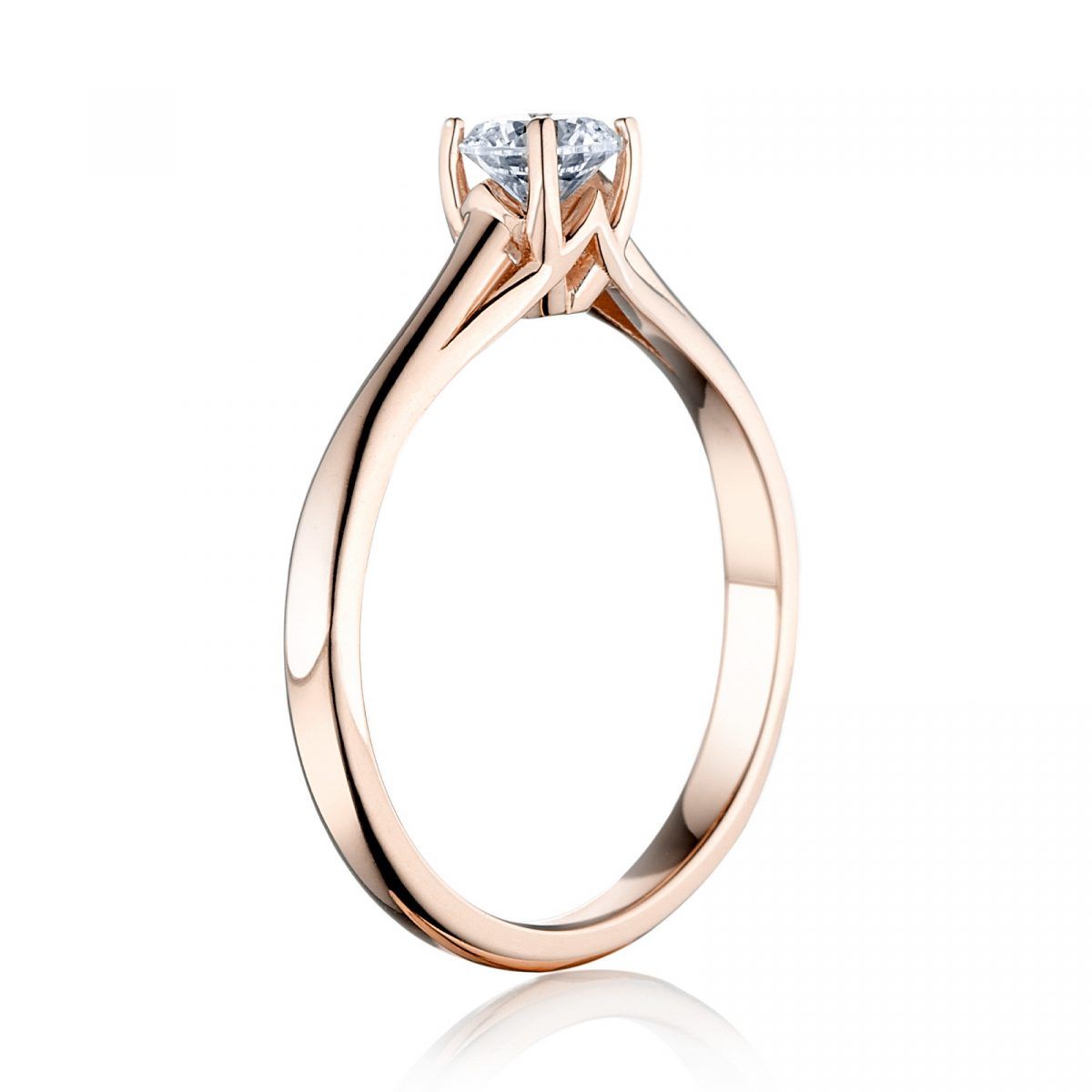 Prsteň Michelle -ružové zlato s prírodným diamantom