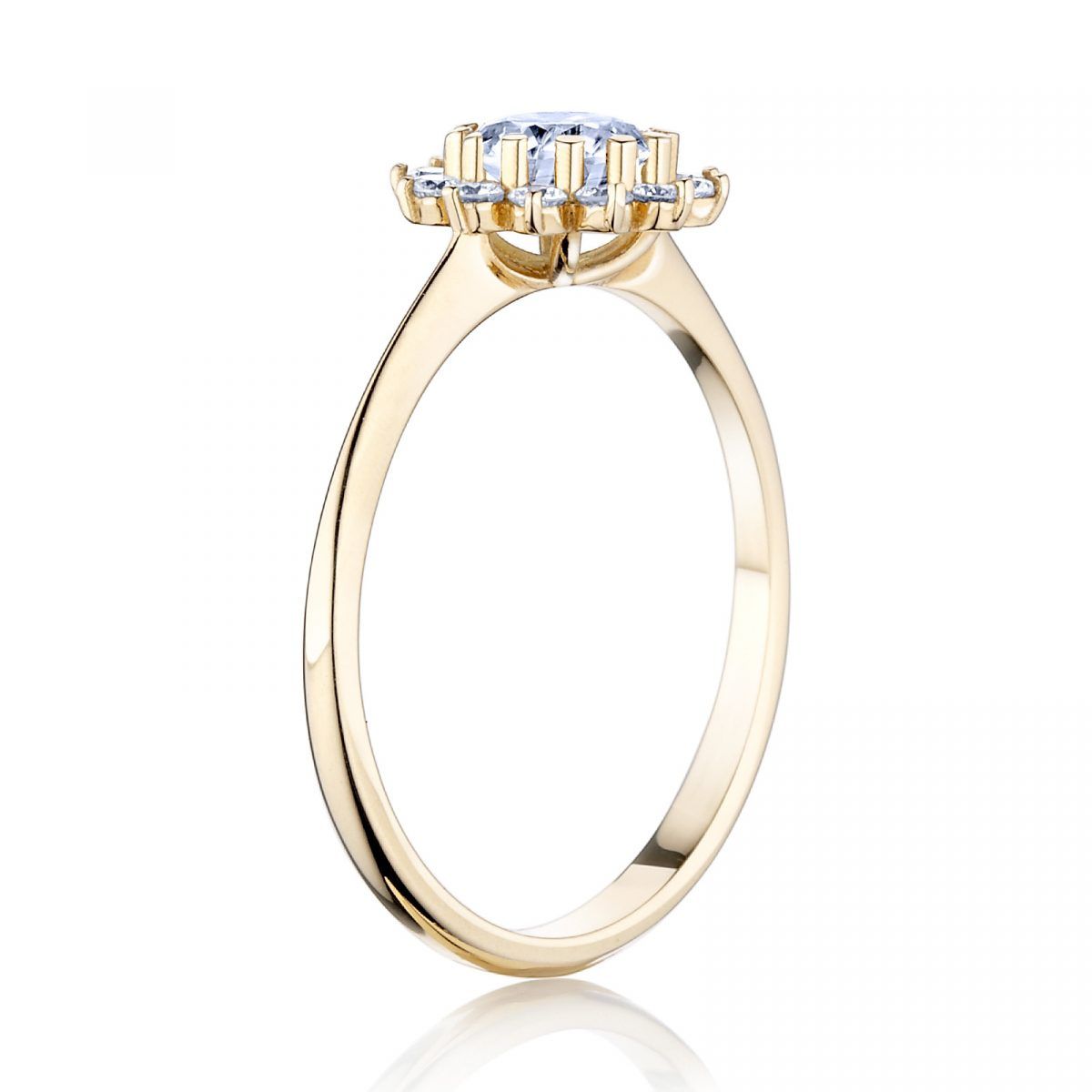 Prsteň Rosie 2 - žlté zlato s prírodným diamantom