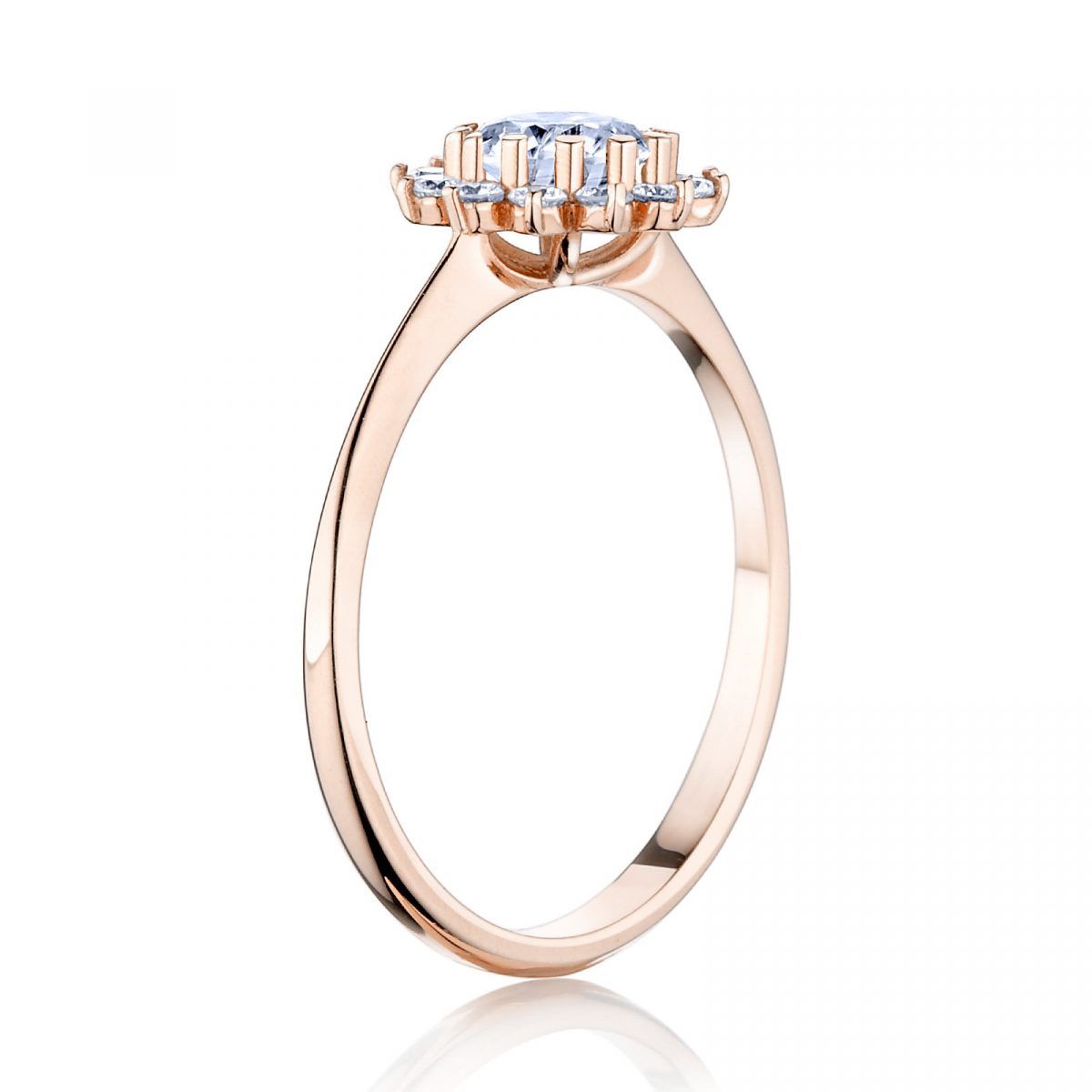 Prsteň Rosie 2 - ružové zlato s prírodným diamantom