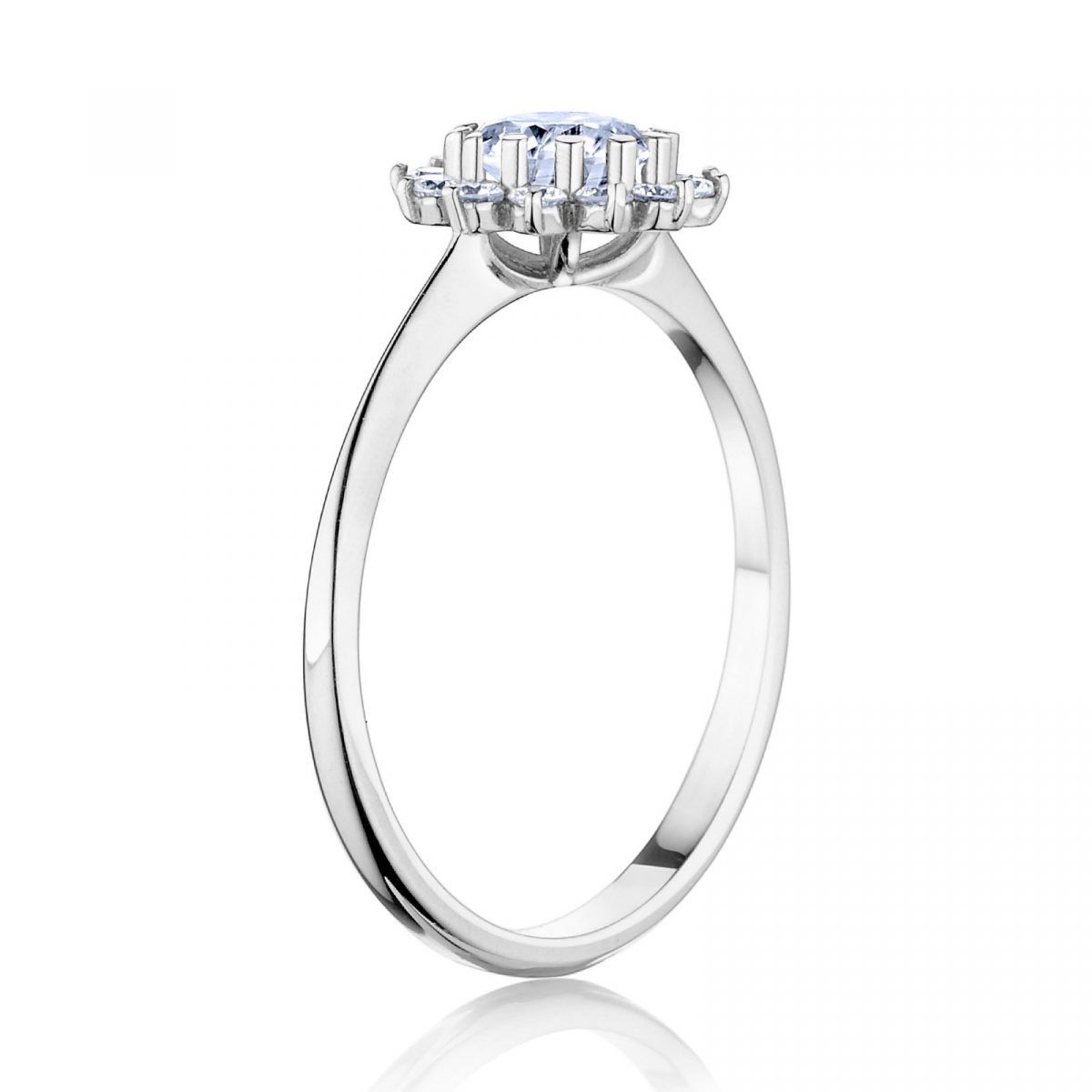 Prsteň Rosie 2 - biele zlato s prírodným diamantom