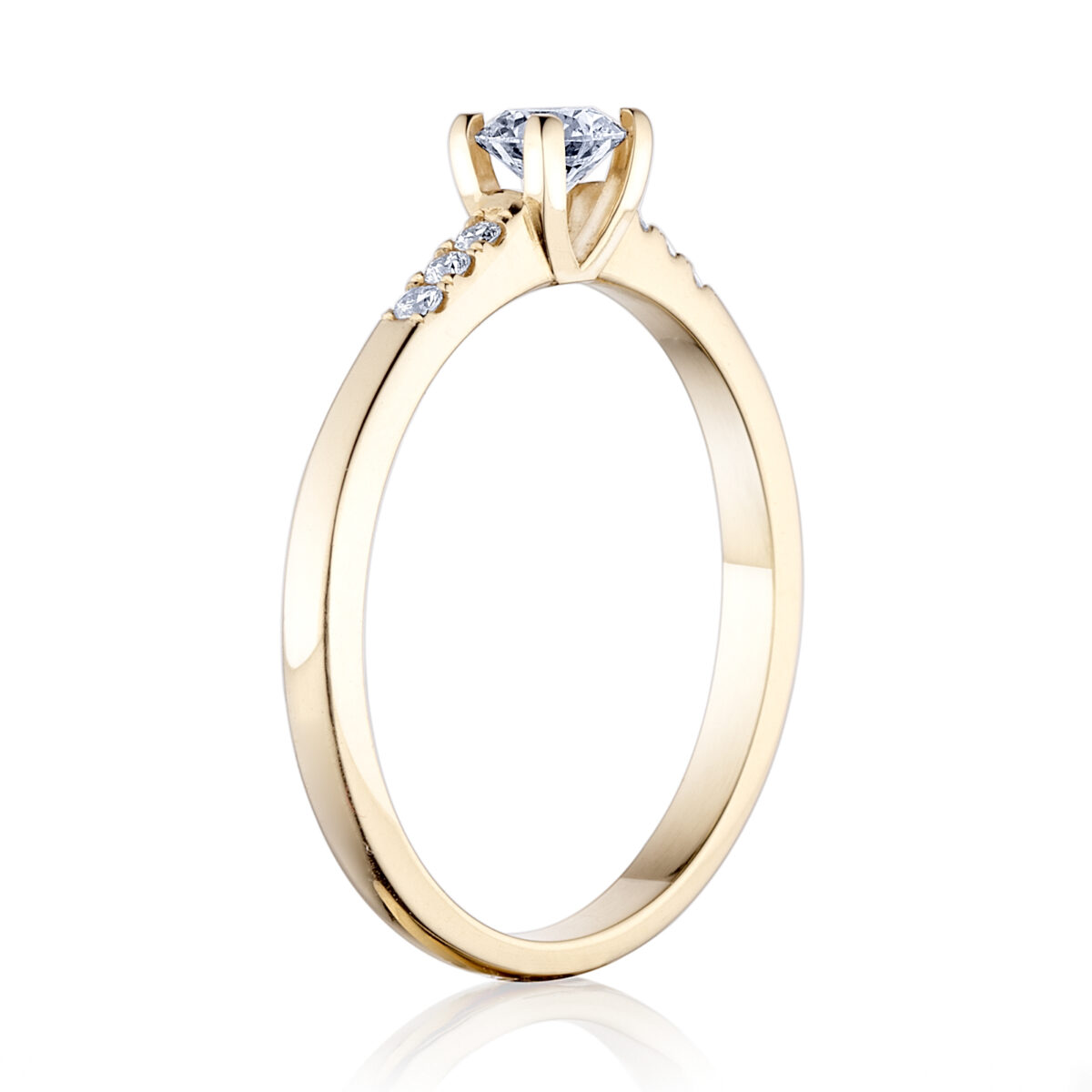 Prsteň Katherine - žlté zlato s prírodným diamantom