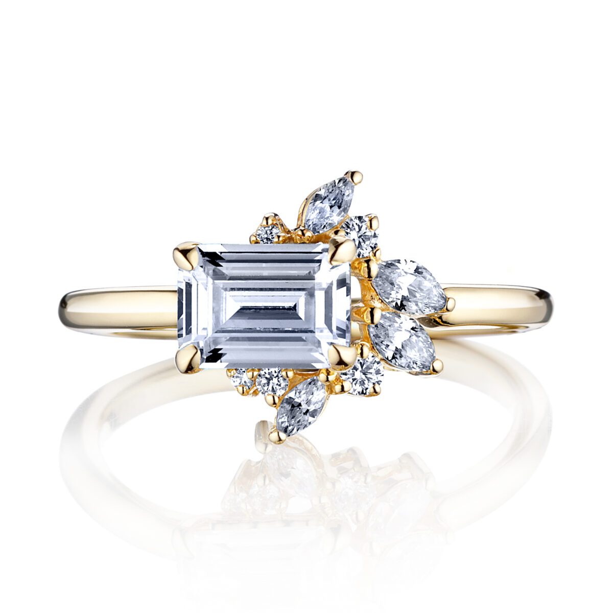 Prsteň Grasse - žlté zlato s prírodnými diamantmi